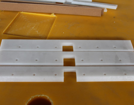 High density polyethylene plastic wear blade/conveyor paddle