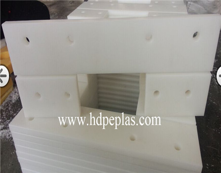 Impact resistant white UHMWPE/hdpe/pe plastic drag conveyor paddle