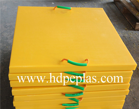 Black uhmwpe & hdpe crane support plate