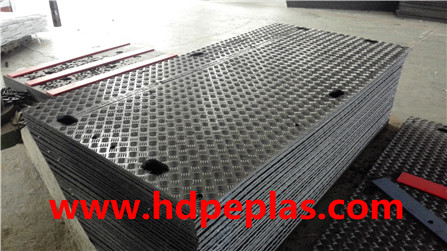 Non-slip HDPE ground protection black plastic outdoor mat