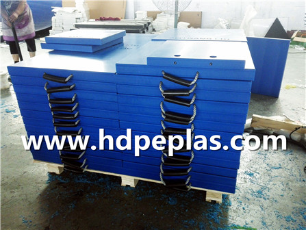 UHMWPE Polyethylene Crane Outrigger Pads/PE Plastic with Blue COLOR
