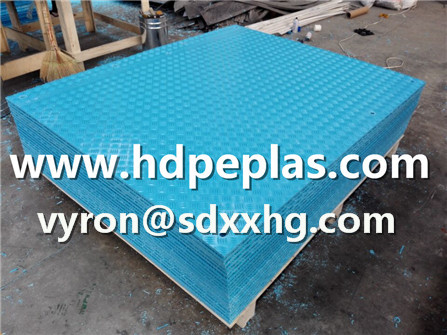 BLUE color HDPE extruded ground protection mats