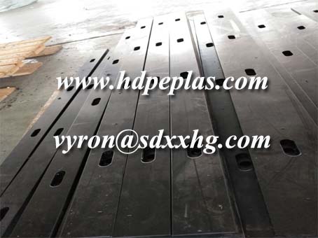 UHMWPE/HDPE wear block with holes by customized drwing.