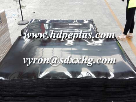 Black 2mm HDPE sheet with film protection