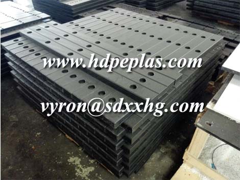 Black 50MM Thick UHMWPE Pad with Holes