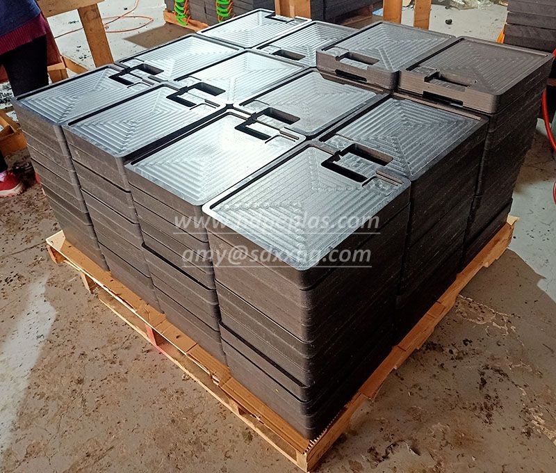 heavy loading trailer stabilizer jack uhmwpe crane foot outrigger pad