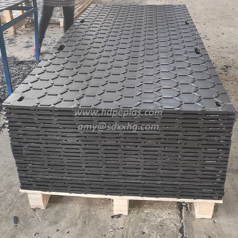 4' x 8' Ground Protection Mat, 120 Ton Load Capacity, Black