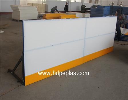 polyethlene plastic hdpe ice rink barrier/hdpe synthetic ice rink dasher board