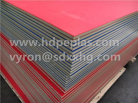 Wear resistant three layer sandwich color HDPE plastic sheet